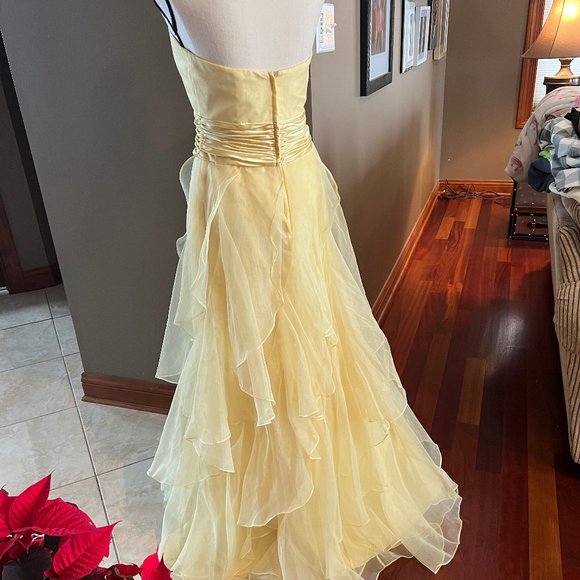 Soft Butter Yellow Gown/Formal Dress, David's Bridal, Size 4 - Picture 2 of 5